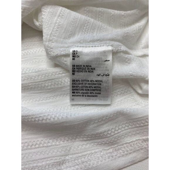 Style & Co Tank Top Large White Women's Cotton‎ Pointelle NEW - Picture 6 of 7